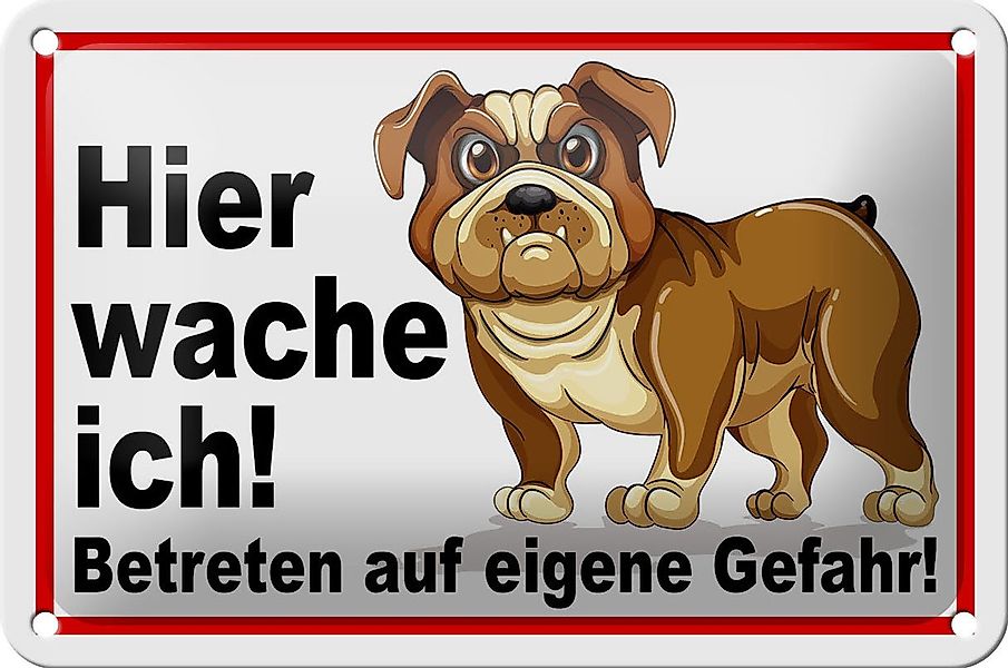 Femer GmbH Metallschild Hinweis 18x12cm Hier wache ich Hunde, (1 St), gewöl günstig online kaufen
