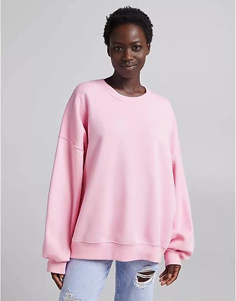 Bershka – Sweatshirt mit extremer Oversize-Passform in Rosa günstig online kaufen