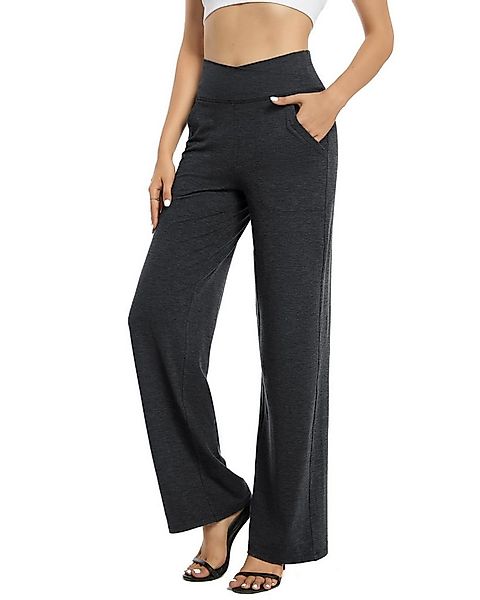 G4Free Jogginghose Damen Weite Hose Yogahose Hohe Taille Jogginghose mit Ta günstig online kaufen