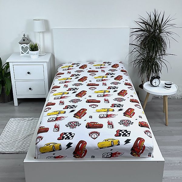 Disney Spannbettlaken Blitz McQueen Kuschelige Bettwäsche günstig online kaufen