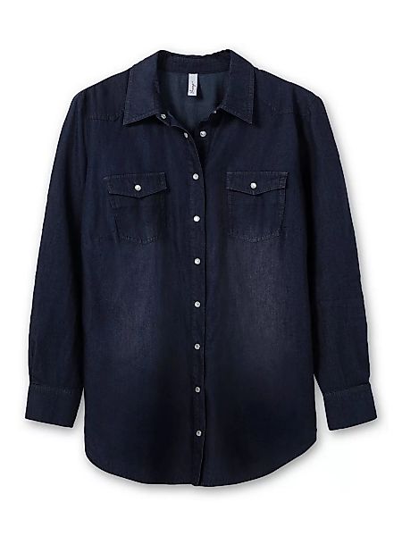 Sheego Jeansbluse "Große Größen", mit Knopfleiste und Brusttaschen günstig online kaufen