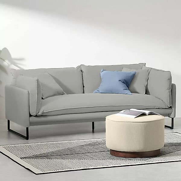 Malini 3-Sitzer Sofa, Mineralgrau - MADE.com günstig online kaufen