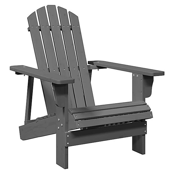 vidaXL Gartenstuhl Adirondack-Stuhl Grau 69x85x90,5 cm günstig online kaufen