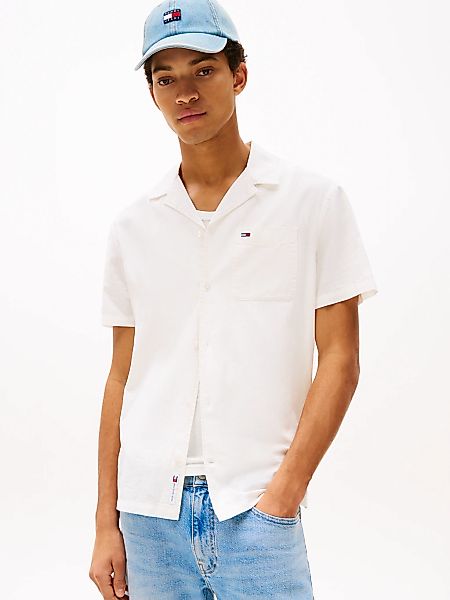 Tommy Jeans Plus Kurzarmhemd TJM LINEN BLEND CAMP SS EXT Mit V-Ausschnitt günstig online kaufen