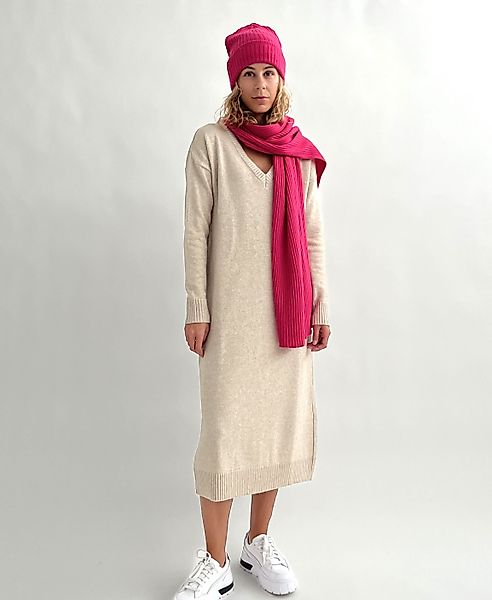 Zuckerwatte Strickmütze mit Umschlag aus Merinowolle günstig online kaufen