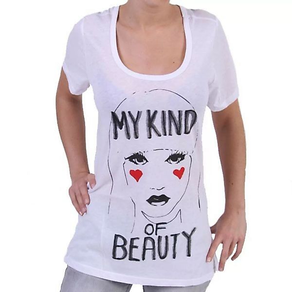 Junk Food Boyfriend T-Shirt Women - My Kind of Beauty - Weiss günstig online kaufen