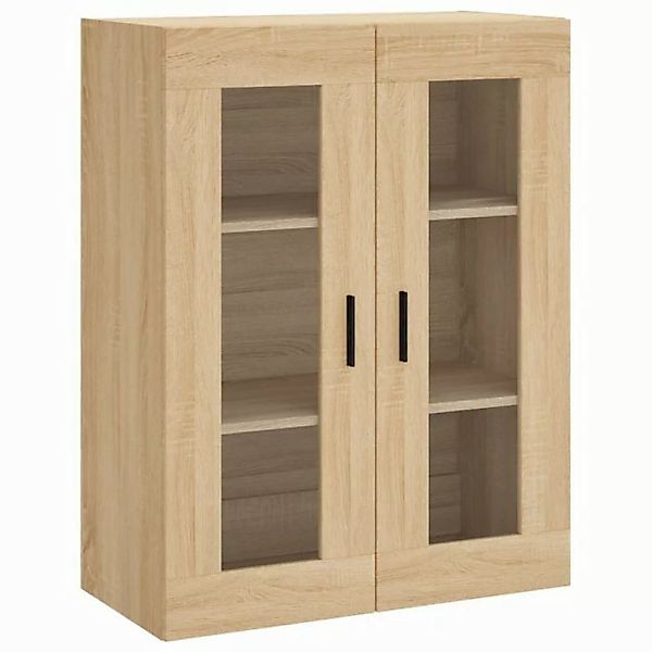 vidaXL Hängeschrank Wandschrank Sonoma Eiche 69,5x34x90 cm Glas Vitrine Hän günstig online kaufen