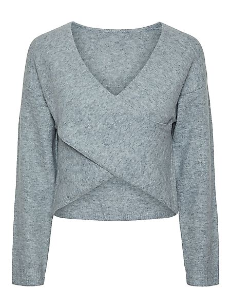 pieces V-Ausschnitt-Pullover PCNANU (1-tlg) Wickel-Design günstig online kaufen