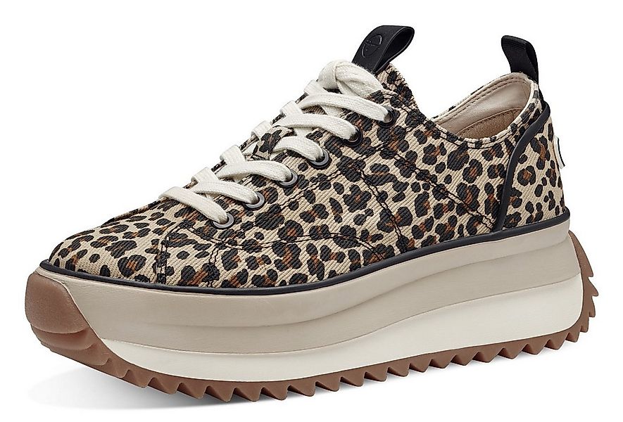 Tamaris Milena Plateausneaker, Freizeitschuh, Halbschuh, Schnürschuh in veg günstig online kaufen