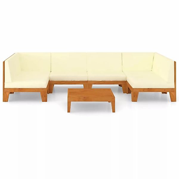 7-tlg. Garten-lounge-set Mit Kissen Massivholz Akazie günstig online kaufen