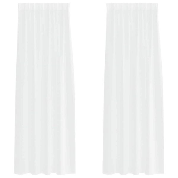 vidaXL Voile-Vorhänge 2 Stk Weiß 140x260cm Polyester 4108011 günstig online kaufen