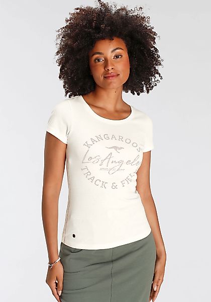 KangaROOS Print-Shirt, sehr figurbetonter Schnitt, Print, Rundhalsausschnit günstig online kaufen