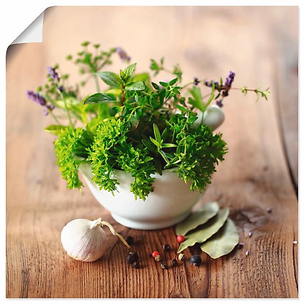Artland Wandbild "Verschiedene Kräuter - Küche" Arrangements 1 Stk. tlg. al günstig online kaufen