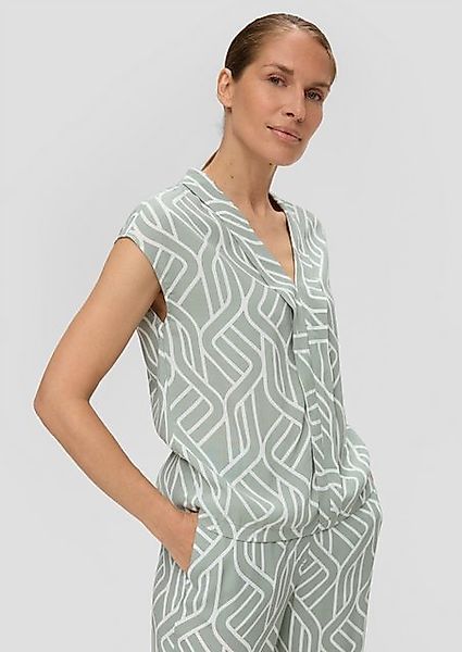 s.Oliver BLACK LABEL Kurzarmbluse mit Allover-Print günstig online kaufen