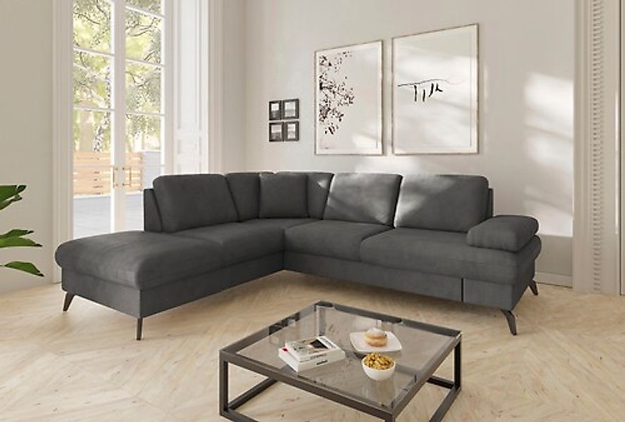 sit&more Ecksofa »Morris Jubi L-Form, B: 238 cm« mit Armteilfunktion & 1 Zi günstig online kaufen