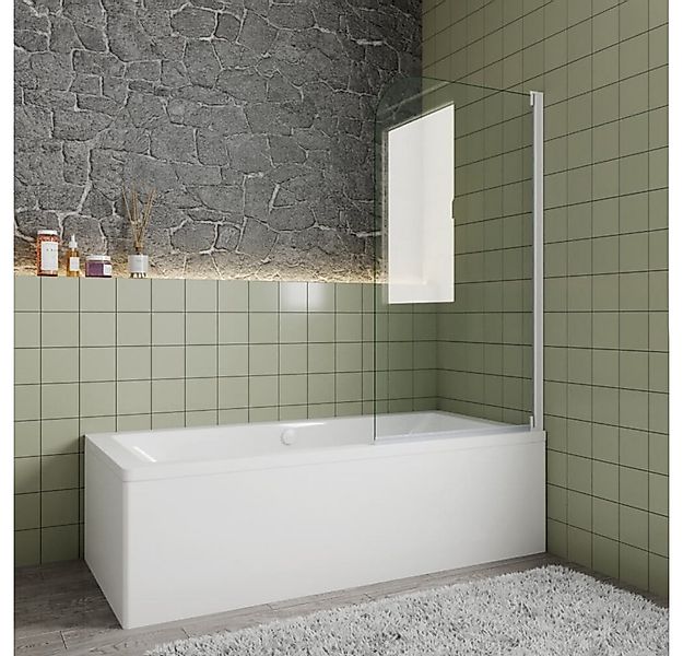 Duschparadies Duschwand 140cm anthrazitweiß Glas Aufsatz Duschabtrennung Ba günstig online kaufen