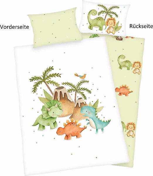 Baby Best Babybettwäsche "Dinos" 2 Stk. tlg. mit liebevollem Motiv günstig online kaufen