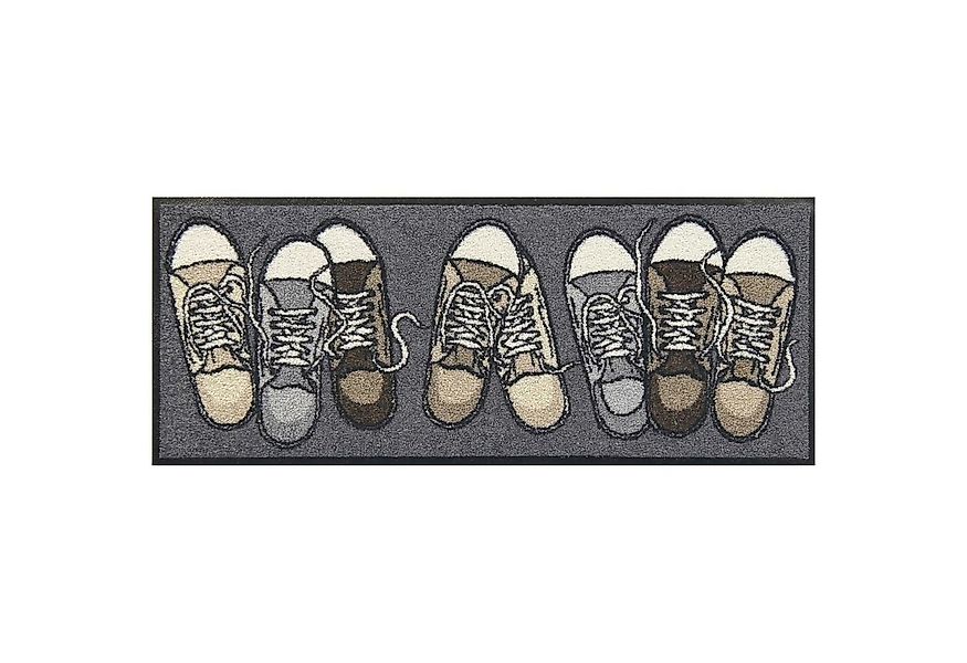 Salonloewe Fußmatte Fußabtreter klein 30x75 Sneakers grau, Läufer Mini, Höh günstig online kaufen