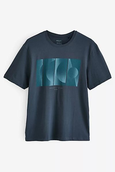 Next Print-Shirt Elegantes T-Shirt mit verbleichter Form-Grafik (1-tlg) günstig online kaufen