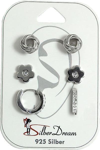 SilberDream Paar Ohrstecker SilberDream Zirkonia 3er günstig online kaufen