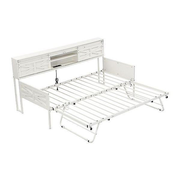 MODFU Schlafsofa Daybett Tagesbett 90x200cm mit Ausziehbarem Bett, Stauraum günstig online kaufen