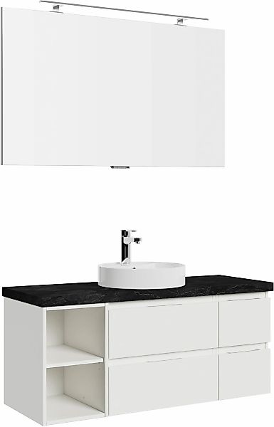 Saphir Badmöbel-Set "Serie 4035 2-teilig, Keramik-Aufsatzbecken mit LED-Spi günstig online kaufen