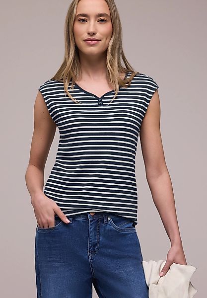 STREET ONE V-Shirt mit abgerundetem V-Ausschnitt günstig online kaufen