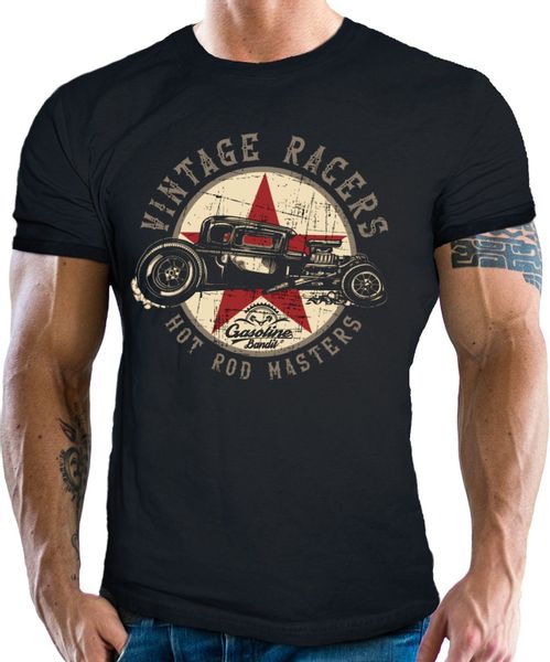 GASOLINE BANDIT® T-Shirt für Rockabilly Vintage günstig online kaufen