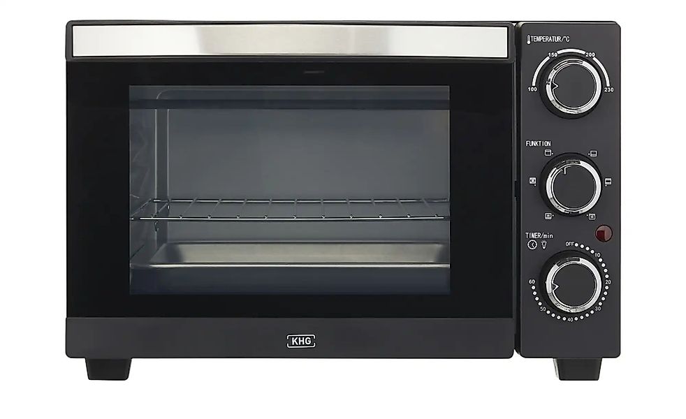 KHG Minibackofen  MBO-15S ¦ schwarz ¦ Metall,Glas,Kunststoff ¦ Maße (cm): B günstig online kaufen