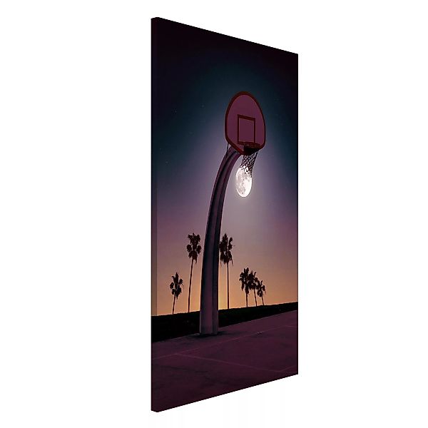 Magnettafel Kunstdruck - Hochformat 3:4 Basketball mit Mond günstig online kaufen