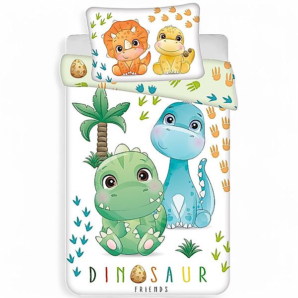 Jerry Fabrics Babybettwäsche Dinosaurier Freunde, Baumwolle, günstig online kaufen