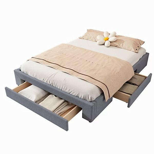 XDeer Polsterbett Doppelbett,Polsterbett 160*200cm Flachbett, drei, drei Ab günstig online kaufen