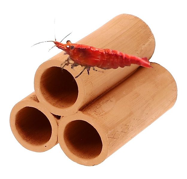 GarPet Aquariendeko Aquarium Deko Pyramide 3er XL Garnelen Röhre Höhle Kreb günstig online kaufen