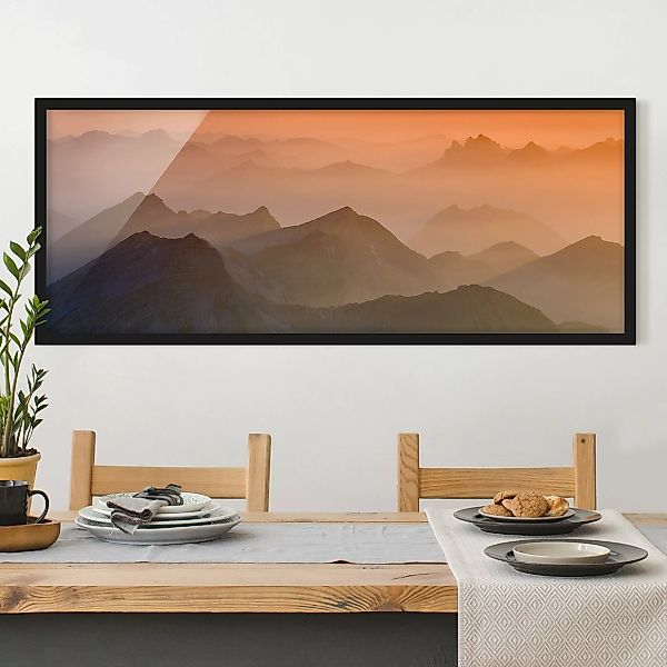 Bild mit Rahmen Natur & Landschaft - Panorama Blick von der Zugspitze günstig online kaufen