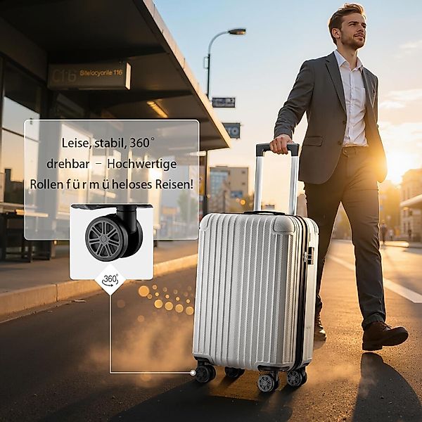 Abistab Hartschalen-Trolley Handgepäck Koffer&Trolley ABS-Material, 4 günstig online kaufen