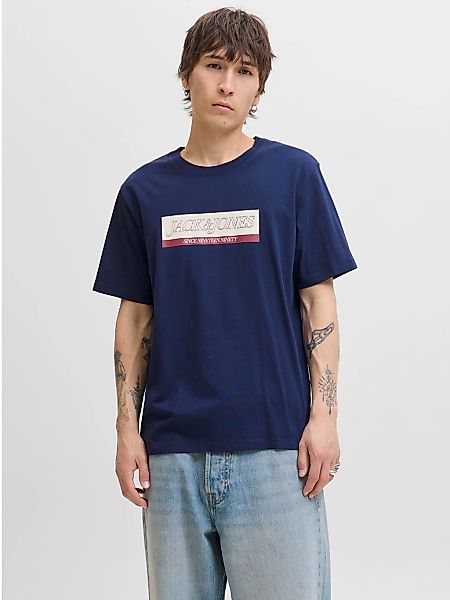 Jack & Jones T-Shirt "JORINWOOD BLOCK BRANDING TEE SS CN" günstig online kaufen