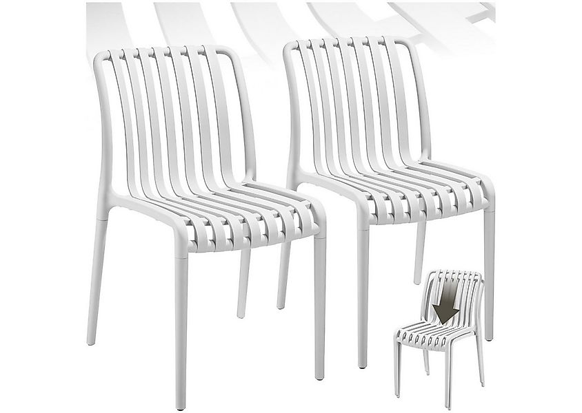 tectake Gartenstuhl Balkonstuhl, stapelbar, Belastbarkeit 110 kg, 47 x 58 x günstig online kaufen