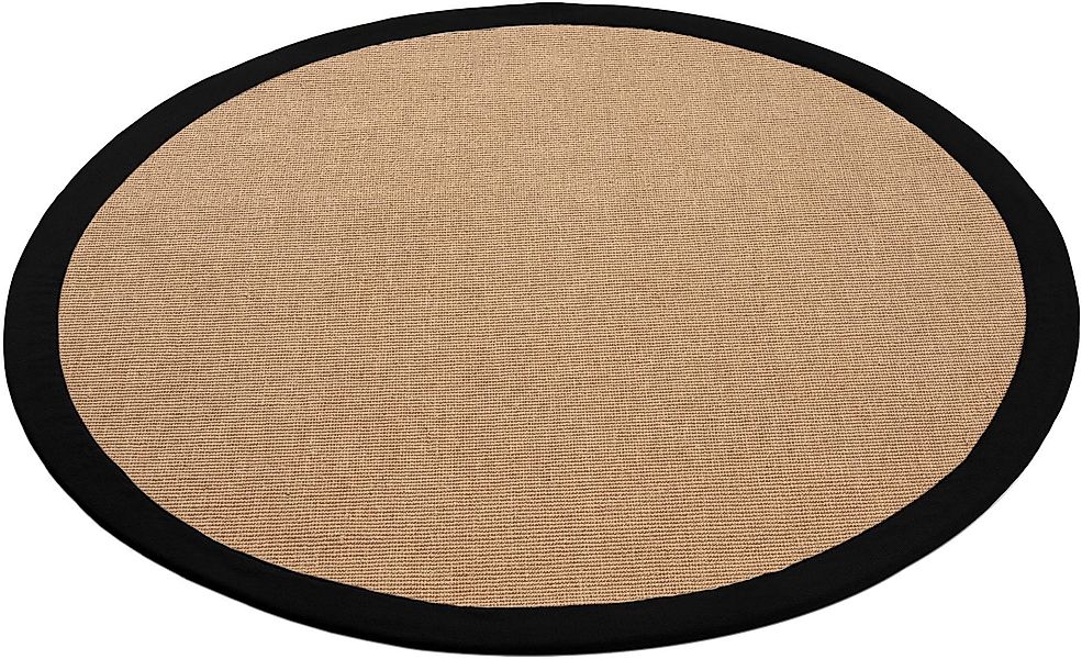 carpetfine Sisalteppich »Sisal«, rund, 5 mm Höhe, mit farbiger Bordüre, Ant günstig online kaufen