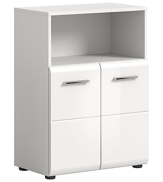 xonox.home Stauraumschrank Weiß Hochglanz Melamin Modern günstig online kaufen