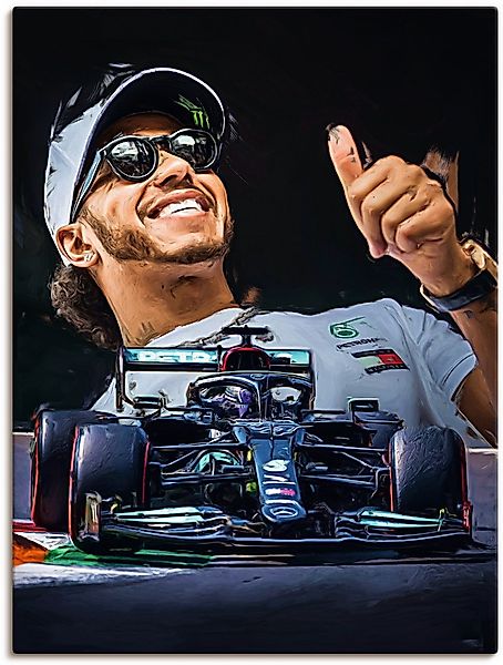 Artland Wandbild »Sir Lewis Hamilton alias LH44«, Auto, (1 St.), als Alubil günstig online kaufen