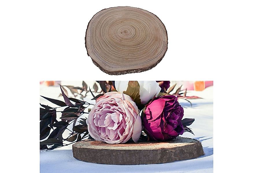 CEPEWA Dekoschale Baumscheibe 44,5x2,5cm Paulownia Holzscheibe Holzplatte H günstig online kaufen