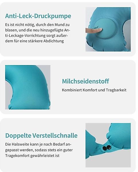 XDeer Nackenstützkissen Nackenkissen Reisekissen,Aufblasbares Nackenkissen, günstig online kaufen