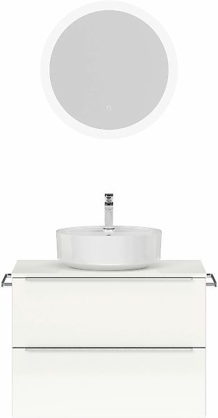 nobilia Badmöbel-Set "Alvene", (2 St., vormontiert, mit Soft-Close), Hochgl günstig online kaufen