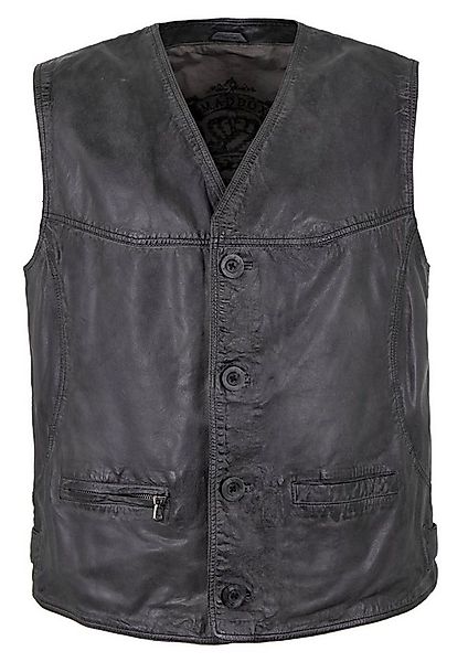 Maddox Lederweste Georgio Maddox - Herren Lederweste Weste Lammnappa anthra günstig online kaufen