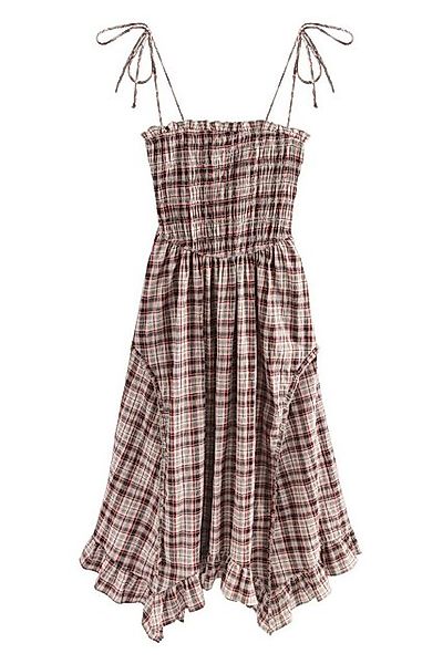 Next Midikleid Gesmoktes Midikleid mit asymmetrischem Saum (1-tlg) günstig online kaufen