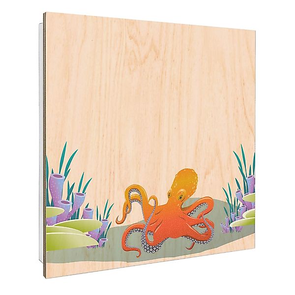 Banjado Schlüsselkasten mit Holzfront 30x30cm Weiß Scharnier Links 50 Haken günstig online kaufen