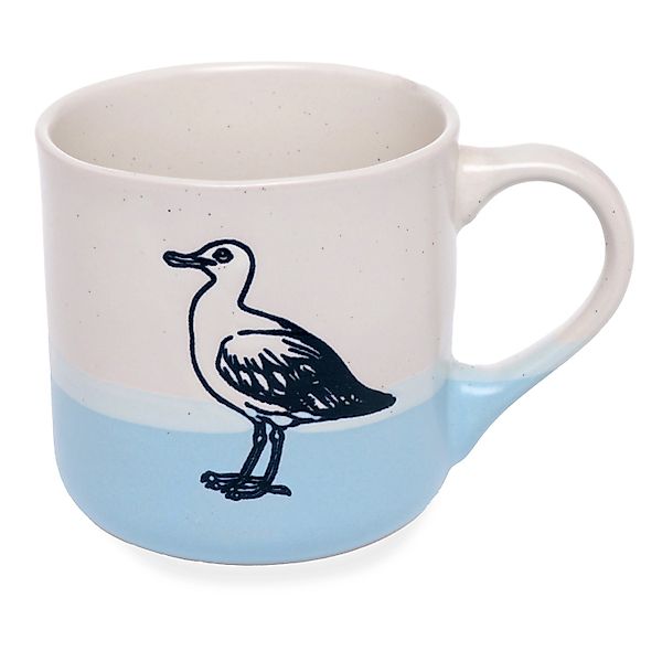 Steingut-Becher Möwe Ø 9 cm Hell-/Dunkelblau günstig online kaufen