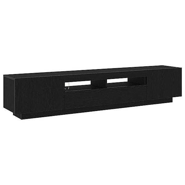 vidaXL TV-Schrank LED TV-Schrank Schwarz Eiche 200x35x40 cm Holzwerkstoff ( günstig online kaufen