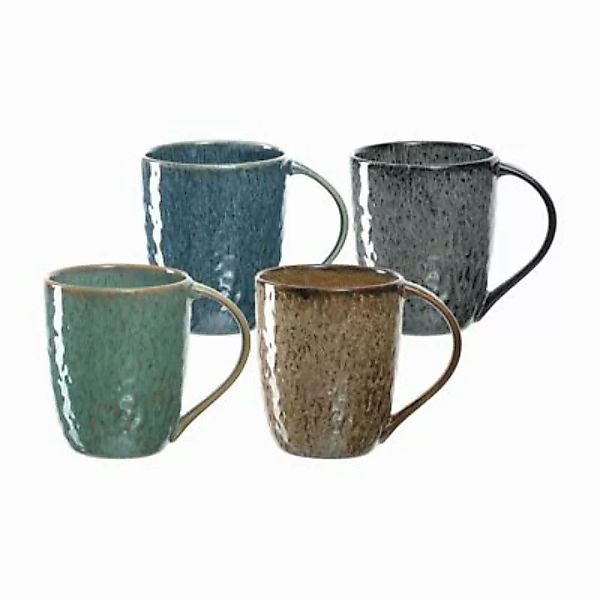 LEONARDO MATERA Keramikbecher 430 ml gemischt 4er Set Kaffeebecher bunt günstig online kaufen