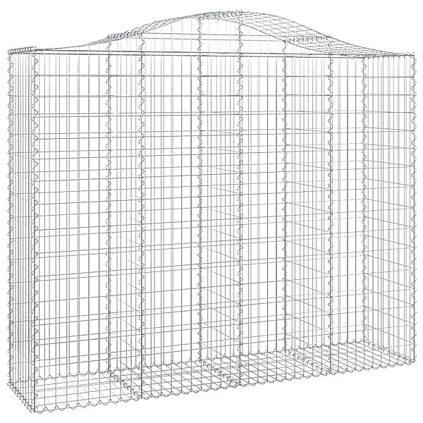 vidaXL Gabionen mit Hochbogen 2 Stk 200x50x160/180cm Eisen 1577531 günstig online kaufen